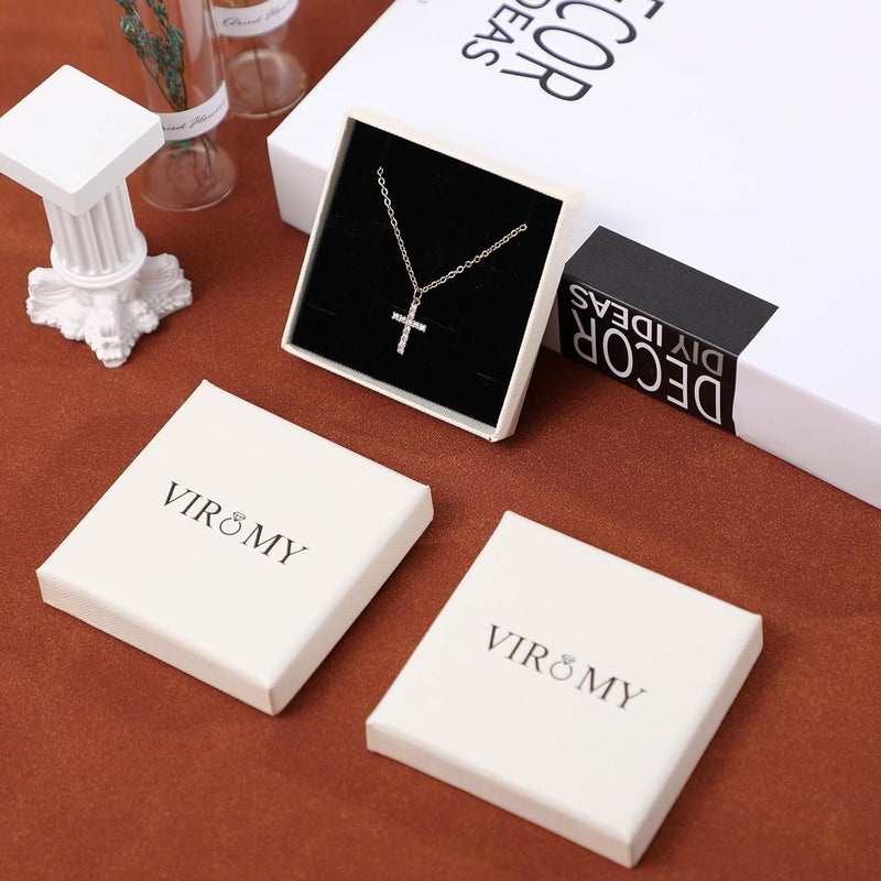 VIROMY Gold Cross Necklace for Women 14K Gold Plated Cute Sidways Cross Pendant Choker Necklaces Simple Trendy Everyday Jewelry for Women - Image 5